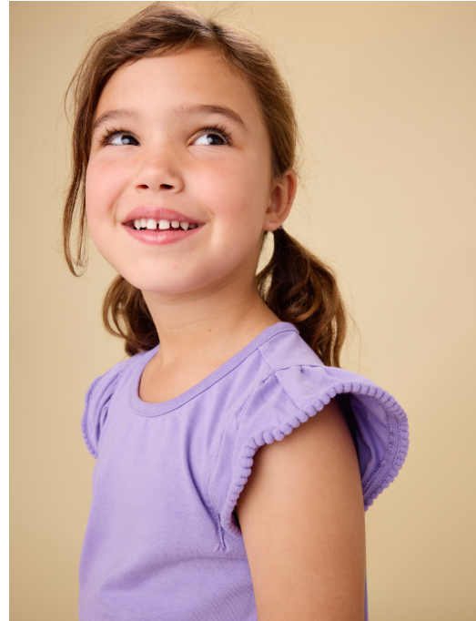 Girl Pom Pom Flutter Top
