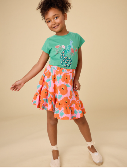 Girl Alhambra Peacock Graphic Tee