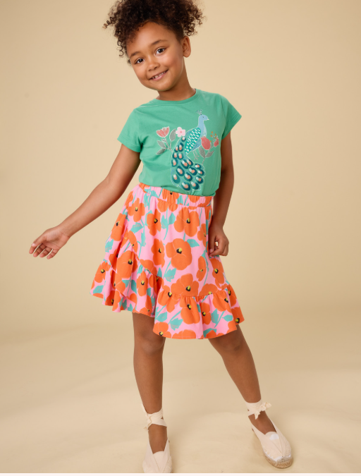 Girl Alhambra Peacock Graphic Tee