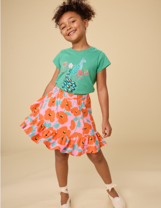 Girl Alhambra Peacock Graphic Tee