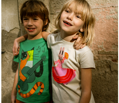 Girl Dancing Bunny Graphic Tee