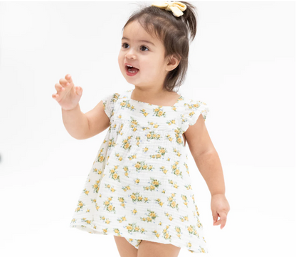Sunshine Roses Pinafore Dress w/Bloomers