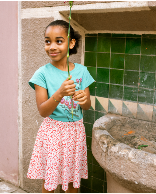 Girl Mini Rose Twirl Skort
