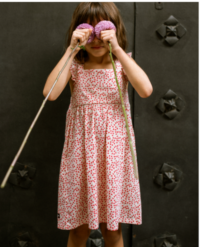 Infant Girl Mini Rose Ruffle Strap Dress