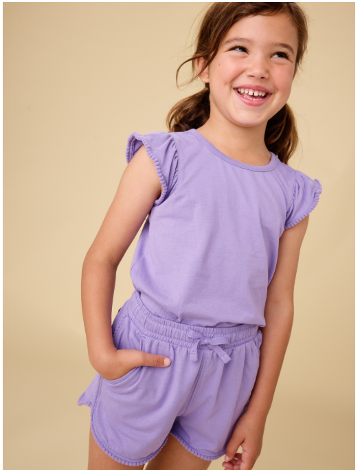 Girl Pom Pom Flutter Top