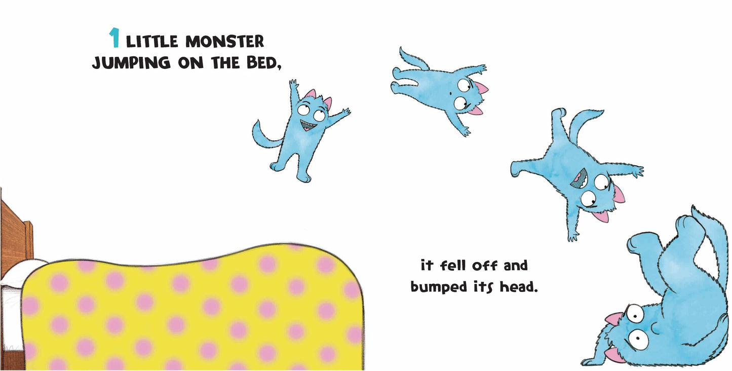 Five Little Monsters Jumping on the Bed Book