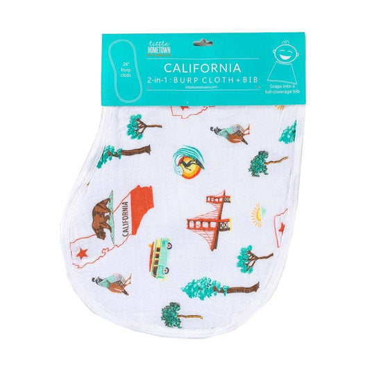 California Burp Cloth and Bib