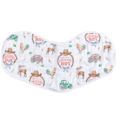 Country Boy Burp Cloth and Bib