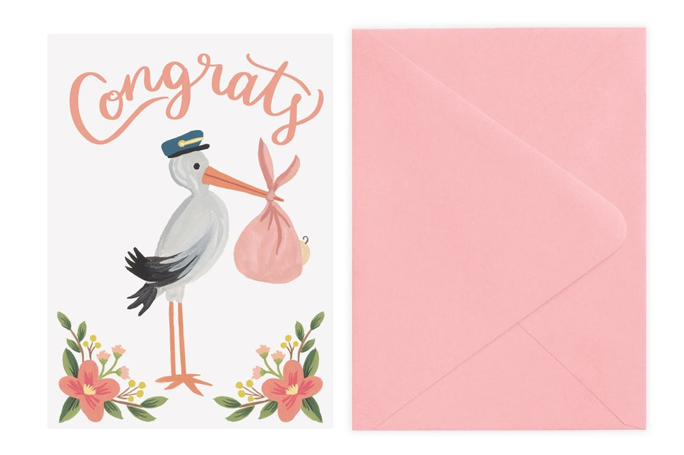 Stork Congrats - Card