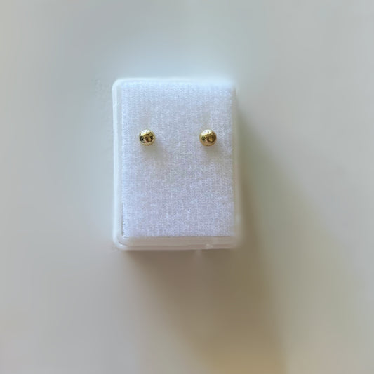 Medium Round 10 Kt. Gold earrings