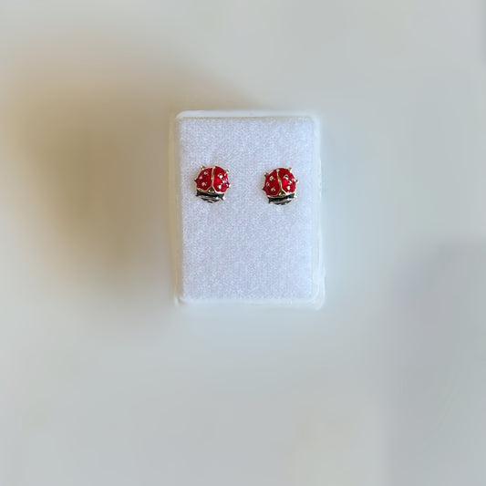 Big Ladybug 10 KT. Gold Earrings