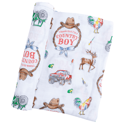 Country Boy Muslin Swaddle