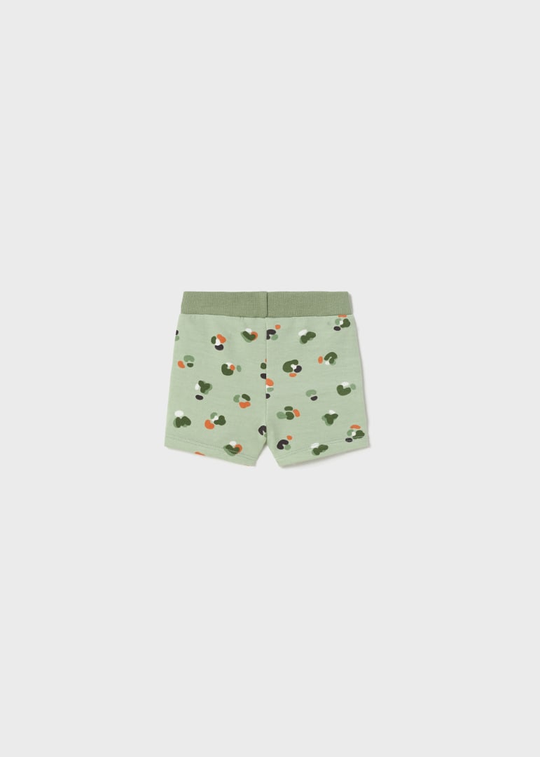 Green Printed Newborn Shorts