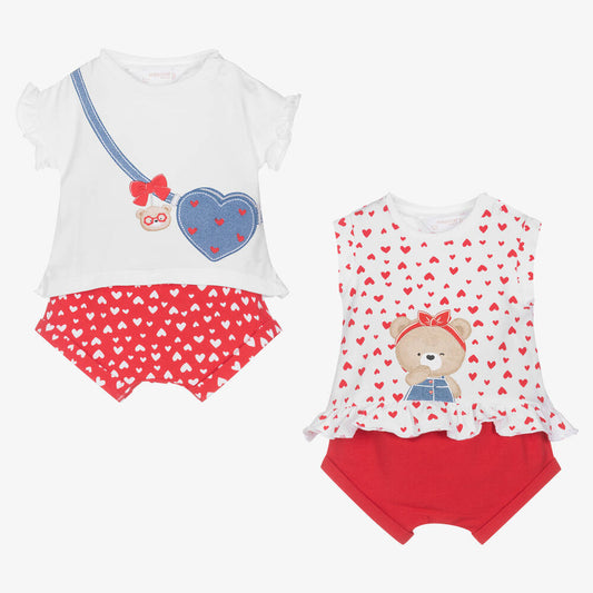 Two Piece Bear Shorts Set