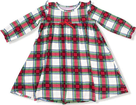 Holiday Plaid Lounegwear Gown