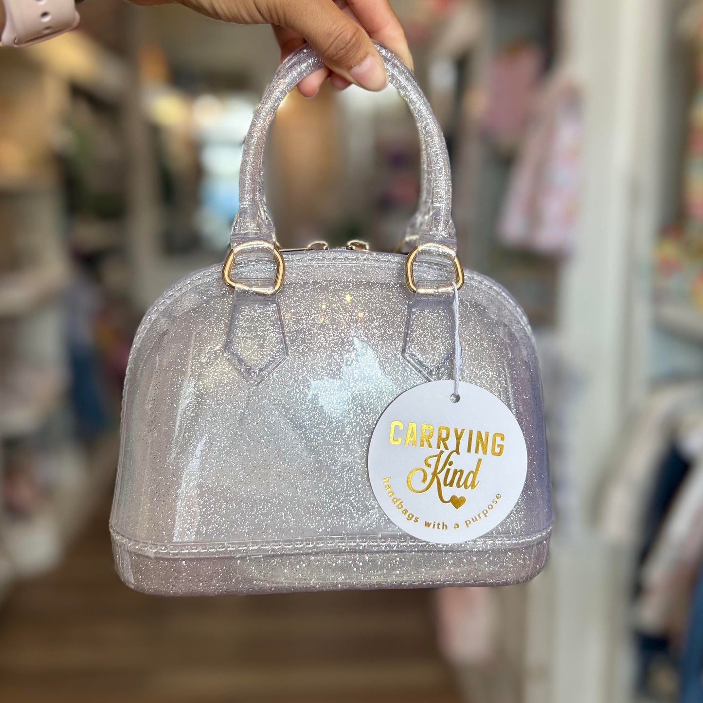 Cate Silver Sparkle Handbag