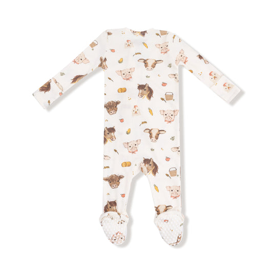 Vintage Farm Animals Footie