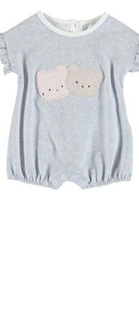 Gray Ruffle Dot Onesie