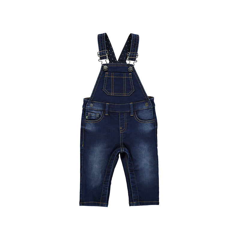 Boys Dark Denim Overalls