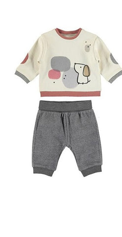 Boys Puppy Cream Set