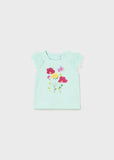 Baby Girl Aqua Applique T-Shirt
