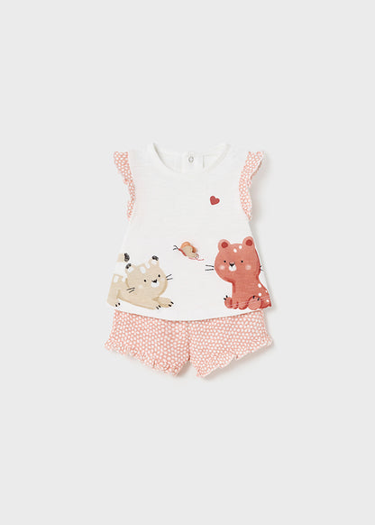 Baby Girl Peach Kitten Set