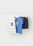 3 Piece Boy Doggie Short Set