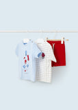 Boys 3Piece Squid Shirt & Shorts Set