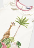 Baby Girl Blush Giraffe Print Legging Set