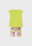 Girl 2 Piece Lime Printed Set