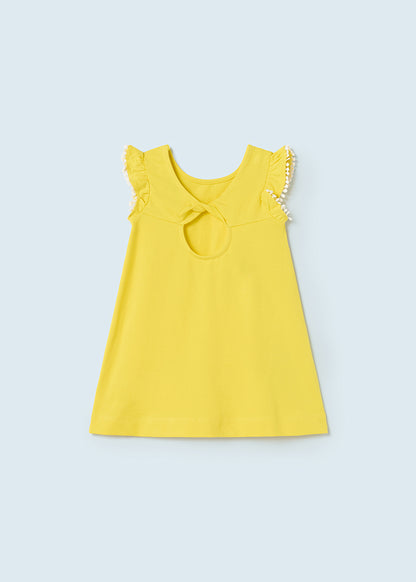 Girl Yellow Lemon Print Dress