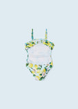 Flowery Print One Piece Swimsuit