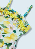 Flowery Print One Piece Swimsuit