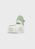 Newborn Mint Kitty Velcro Canvas Shoes