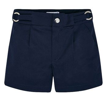 Navy Satin Shorts