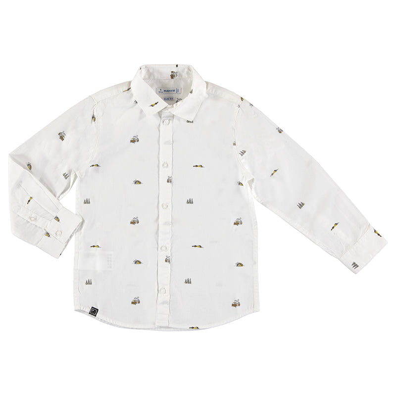 White Camp Button Up