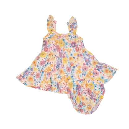 Painty Twirly Sundress & Diaper Cover
