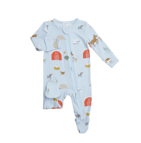 Farm Life Blue Romper