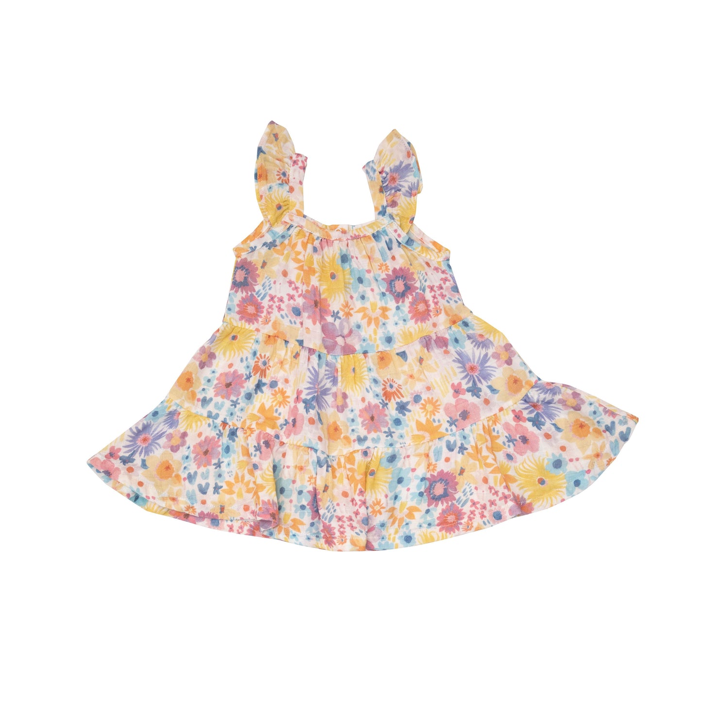 Bright Floral Painty Twirly Sundress