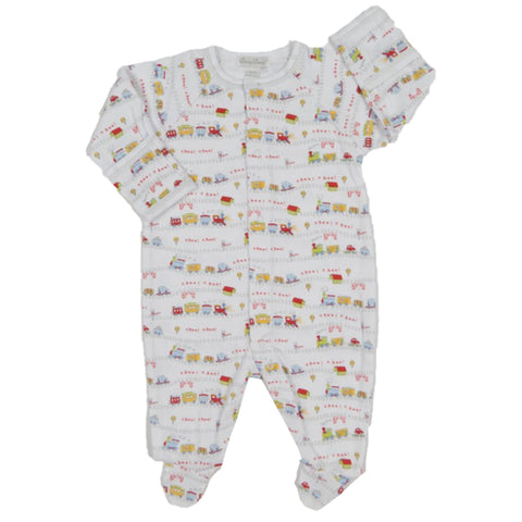 Red Caboose Print Footie