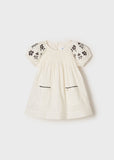 Girls Embroidered B&W Dress
