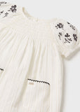 Girls Embroidered B&W Dress
