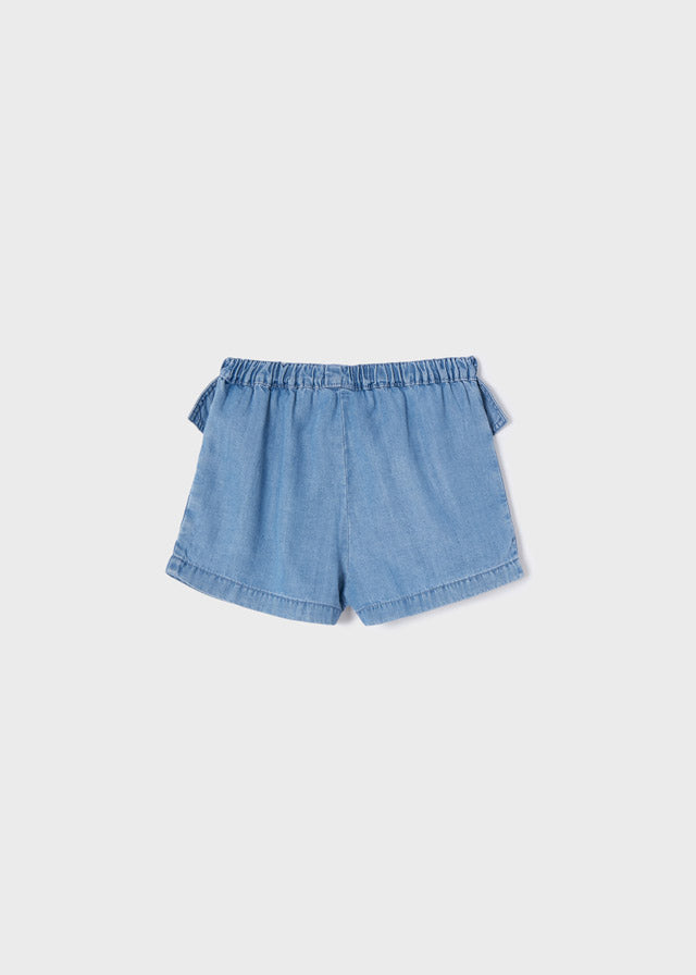 Girls Denim Pocket Shorts