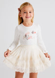 Girls Tulle Embroidered Skirt