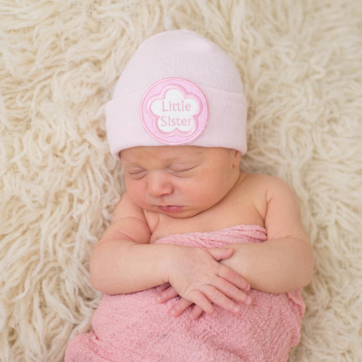 Pink Little Sister Hospital Hat
