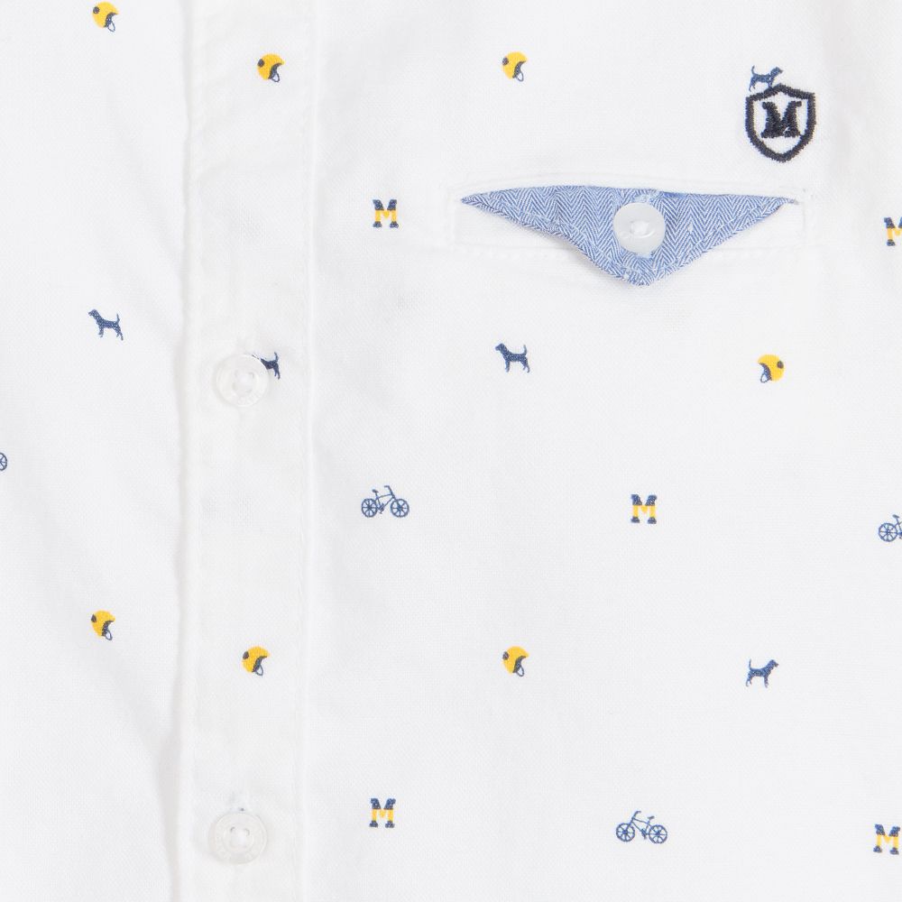 Mayoral White Design L/S Shirt